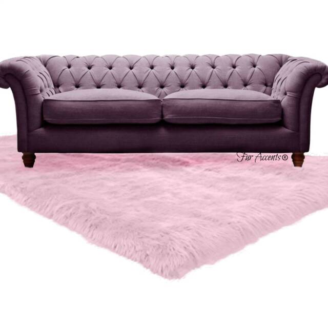 Handmade Faux Sheepskin Rug - Shaggy Plush Fur Accent Carpet - image 1