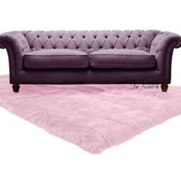 Handmade Faux Sheepskin Rug - Shaggy Plush Fur Accent Carpet - thumbnail 1