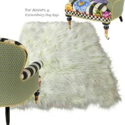 Handmade Faux Sheepskin Rug - Shaggy Plush Fur Accent Carpet - thumbnail 3