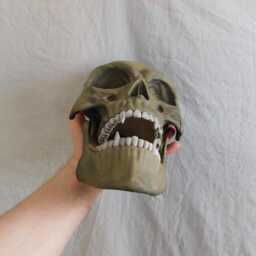 Large Vampire Skull Wall Art With Realistic Hand Painted Finish 30cm Tall Gothic Home Decor 3D Printed - thumbnail 3