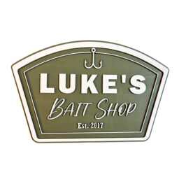 Fishing Bait Shop Sign, Rustic Lake House Decor, Custom Wall Fisherman Gift, Man Cave Cabin Decor - thumbnail 3