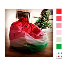 Watermelon Bean Bag Cover, Fruit Print, Perfect Gift, Pink, Fun, Summer Style