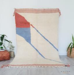 Moroccan Rug, Beni Ourain Rug 5.1 Ft X 8.2 - thumbnail 1
