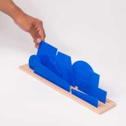 Suprematism Art Toy Blue Acrylic Geometric Diorama Puzzle - thumbnail 3
