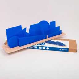 Suprematism Art Toy Blue Acrylic Geometric Diorama Puzzle