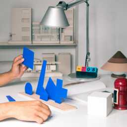 Suprematism Art Toy Blue Acrylic Geometric Diorama Puzzle - thumbnail 4