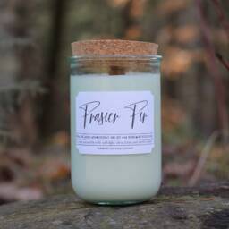 Wooden Wick Soy Candle Recycled Glass Jar, Cork Lid - 13Oz - thumbnail 4