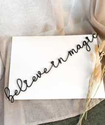Believe in Magic Wire Wall Art Handmade Aluminum Sign - thumbnail 1