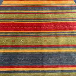 6.8x10 Ft, Luxury Rainbow Design Handmade Wool Rug, Vibrant Living Room Area Decor Fantastic Rug - thumbnail 3
