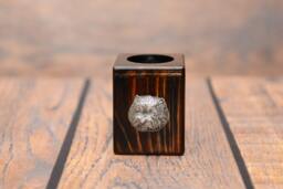 West Highland White Terrier - Wooden Candlestick With Dog, Souvenir, Decoration, Limited Edition, Collection - thumbnail 1