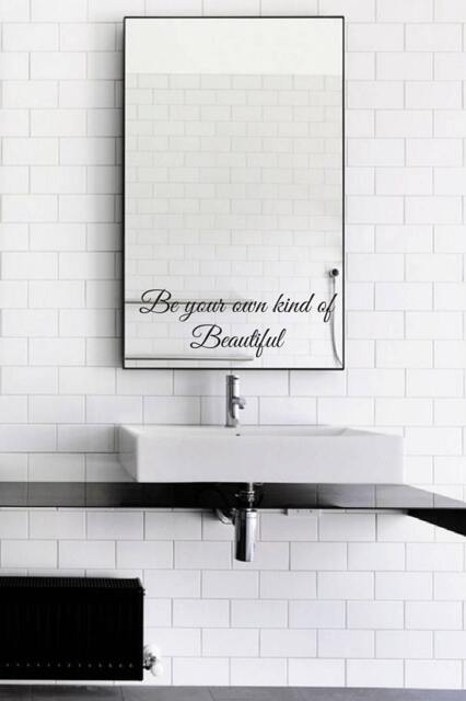 Be Your Own Kind Of Beautiful Mirror Decal/sticker Set Wall Vinyl Art Good Gift Idea - image 1