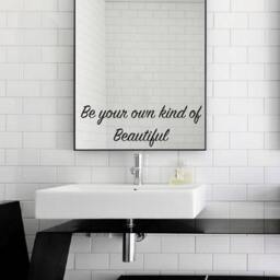 Be Your Own Kind Of Beautiful Mirror Decal/sticker Set Wall Vinyl Art Good Gift Idea - thumbnail 2