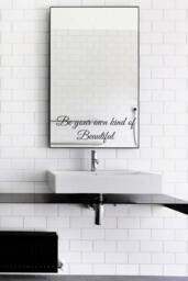 Be Your Own Kind Of Beautiful Mirror Decal/sticker Set Wall Vinyl Art Good Gift Idea - thumbnail 1