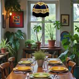 Traditional Leopard Print Dome Lampshade With Gold Braid & Black Fringe - Animal Fabric Lamp Shades - thumbnail 3