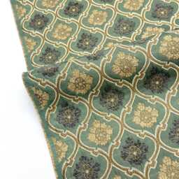Khaki Sage Green Damask Jacquard Flat Roman Shade - Cl1191 - thumbnail 4