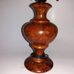 Moroccan Wooden Handmade Lampshade, Thuya Table Lamp, Wood Lighting, Moroccan Decor, Burl Lamp - thumbnail 2