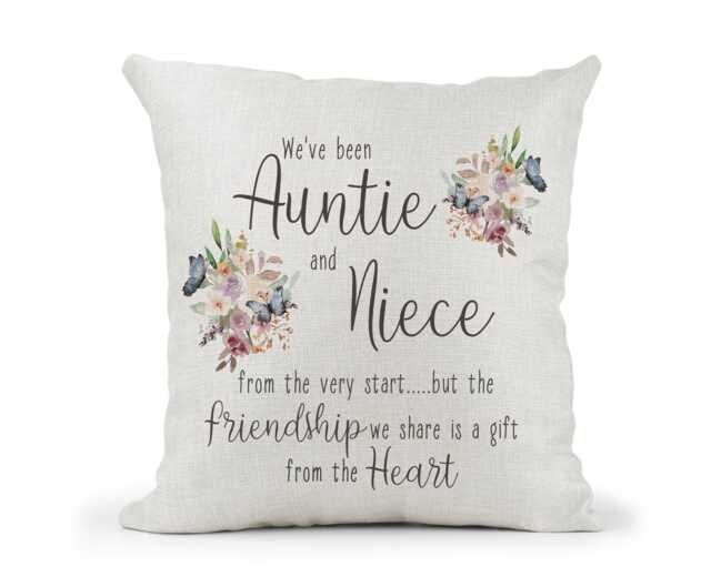 Auntie & Niece Cushion Birthday Gift/ 50Th 60Th 70Th 80Th 90Th, Christmas Missing You - image 1