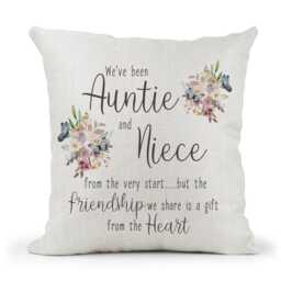 Auntie & Niece Cushion Birthday Gift/ 50Th 60Th 70Th 80Th 90Th, Christmas Missing You - thumbnail 2