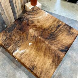 Genuine Cowhide Pouf Ottoman, Custom Made Foot Stool, Luxury Furniture, Handcrafted Ottoman Pouf, Unique Decor - C - Fo - thumbnail 4