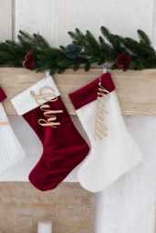 2024 Embroidered Christmas Stocking, Knitted Family Personalized Xmas Stocking With Name, Holiday Stockings, Christmas Gifts - thumbnail 1