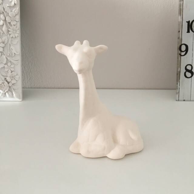 Ceramic Giraffe, Ready To Paint, Miniature, Wild Animals, Home Decor, Housewarming Gift, Gift For Kids, Figurines, Art Paint - image 1