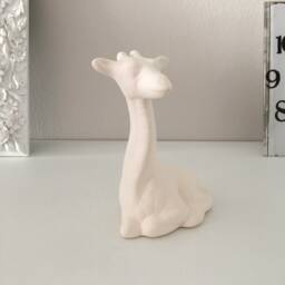 Ceramic Giraffe, Ready To Paint, Miniature, Wild Animals, Home Decor, Housewarming Gift, Gift For Kids, Figurines, Art Paint - thumbnail 2