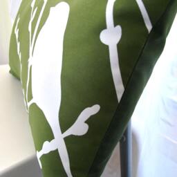 Grass Green Bird On Cherry Blossom Rectangle Pillow - thumbnail 4