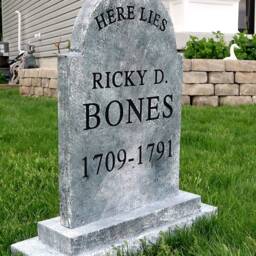 Ricky D Bones Silly Clever Halloween Tombstone Yard Prop - thumbnail 2