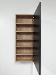 Mirrored Vanity/Toiletry Cupboard With Adjustable Shelving, Hidden Storage & Push To Open Door, Aftershave/Perfume Cupboard - thumbnail 1