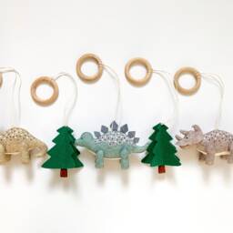 Dinosaur Baby Gym Toy Hanging Dino Nursery Decor - thumbnail 2