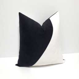 Black & White Throw Pillow Cover, Sofa Cushion Cases, Decorative Lumbar Couch Pillowcase - thumbnail 2