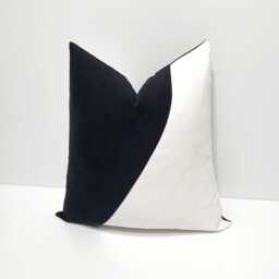 Black & White Throw Pillow Cover, Sofa Cushion Cases, Decorative Lumbar Couch Pillowcase - thumbnail 3