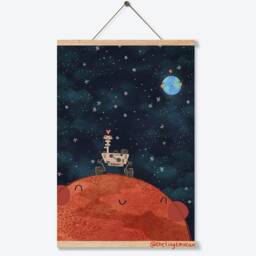 Perseverance Mars Rover Fine Art Print - Space Nasa - Educational Art-Art Print - Nursery Wall Art - Interior Decor - thumbnail 2