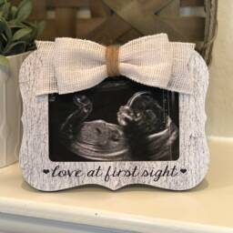 Love At First Sight Picture Frame Ultrasound New Baby Gift Sonogram - thumbnail 2