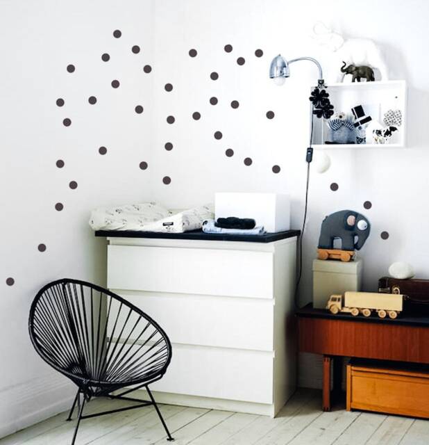 Small & Mini Polka Dots Wall Sticker, Decal Dots, Kidsroom Decals, Nursery & Home Decor, 35 Colors - image 1