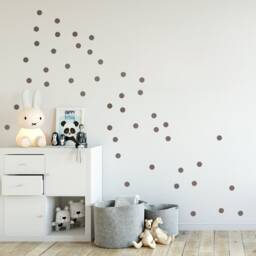 Small & Mini Polka Dots Wall Sticker, Decal Dots, Kidsroom Decals, Nursery & Home Decor, 35 Colors - thumbnail 3