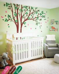 Large Wall Decal Sticker Set With Butterflies Nursery Kids Room Decor Art - thumbnail 1