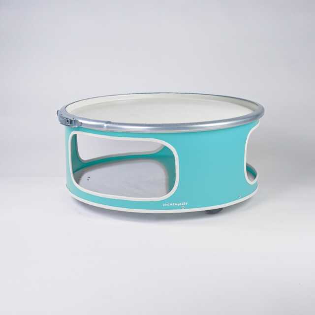 Little Bob - Low Coffee Table From Oil Barrel, Industrial Barrel Table, Rolling Base, Handmade Hamburg, Side - image 1