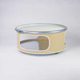 Little Bob - Low Coffee Table From Oil Barrel, Industrial Barrel Table, Rolling Base, Handmade Hamburg, Side - thumbnail 2