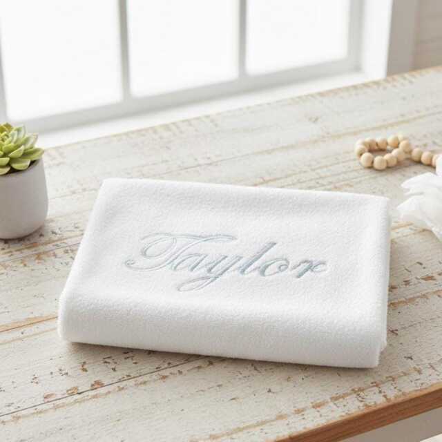 Personalized Embroidered Beach Towel, Custom Name Gift - image 1