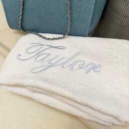 Personalized Embroidered Beach Towel, Custom Name Gift - thumbnail 3