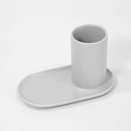 Minimalist Ceramic Pencil Cup/Pen & Brush Holder/ Office Desk Organizer Toothbrush Holder Modern Decor - thumbnail 2