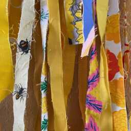 Fabric Scraps Wall Hanging Yellow - thumbnail 4