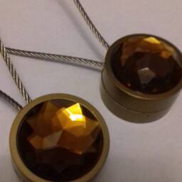 Magnetic Gold/Gold Crystal Curtain Holdback ??30mm - 530mm Tieback, Pullback, Drapery Holder Tie Back - Pack Of 1 - thumbnail 3
