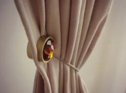 Magnetic Gold/Gold Crystal Curtain Holdback ??30mm - 530mm Tieback, Pullback, Drapery Holder Tie Back - Pack Of 1 - thumbnail 1