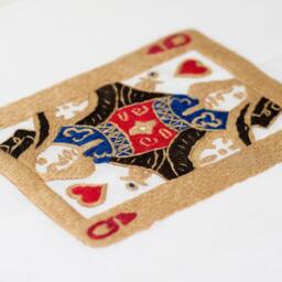 Hand Embroidered Queen Of Hearts Tissue Box Cover - thumbnail 2