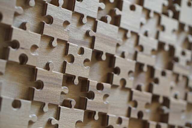 Hand-Carved Wooden Puzzle Wall Art Intricate Home Decor - image 1