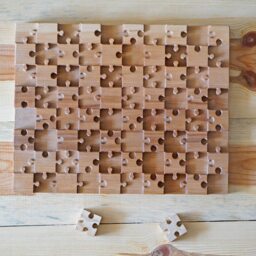 Hand-Carved Wooden Puzzle Wall Art Intricate Home Decor - thumbnail 3