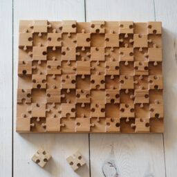 Hand-Carved Wooden Puzzle Wall Art Intricate Home Decor - thumbnail 2