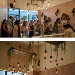 Modern Wood Chandelier 14 Pendant Lights Urban Loft Restaurant Commercial Lighting Natural Custom Handmade Design - thumbnail 2